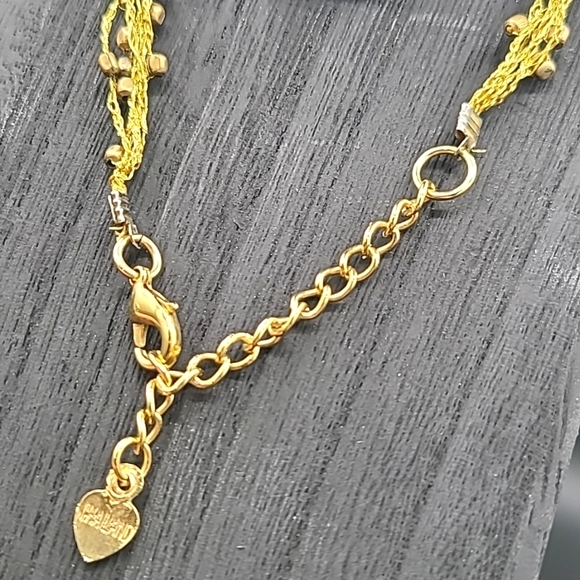 Gold-bead layered necklace - Picture 4 of 4